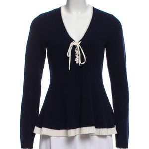 10 Crosby Derek Lam lace up sweater. Size: M